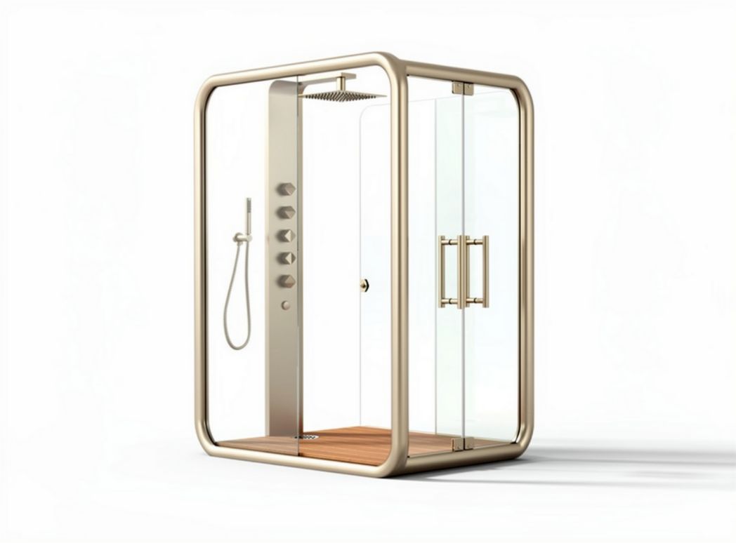 Cabina doccia in vetro temperato con rubinetteria e miscelatore 80 x 80 x 210 cm