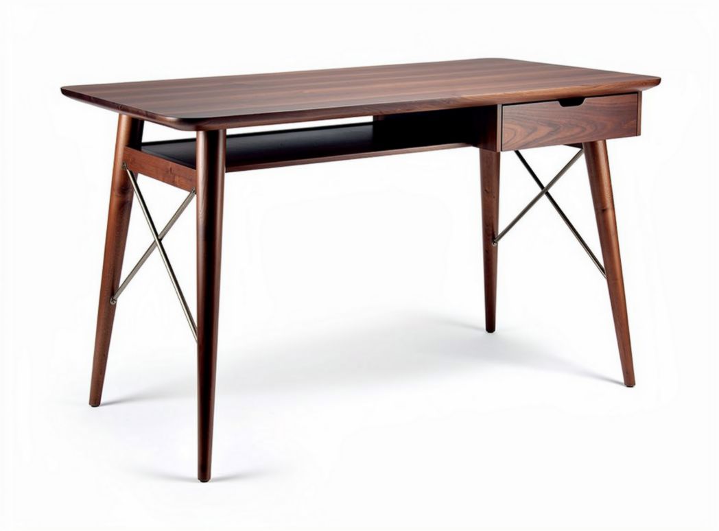 Scrivania in bambù con due cassetti dimensioni 120 x 60 x 75cm