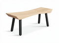 Tavolino moderno in legno di frassino con gambe in metallo 120 x 60 x 45cm