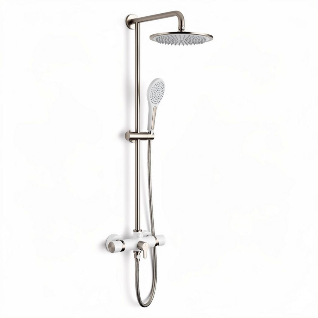 Colonna doccia con soffione e doccetta in acciaio inox 20 x 10 x 150cm