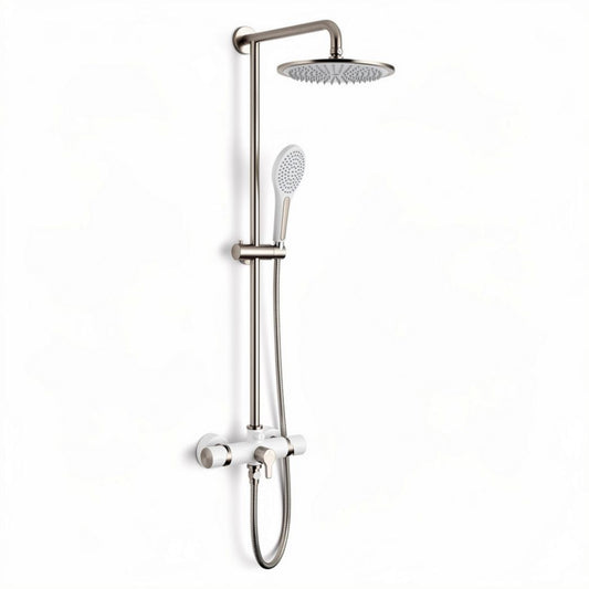 Colonna doccia con soffione e doccetta in acciaio inox 20 x 10 x 150cm