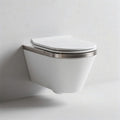 Wc sospeso di design moderno in ceramica bianca dimensioni 50 x 35 x 30cm